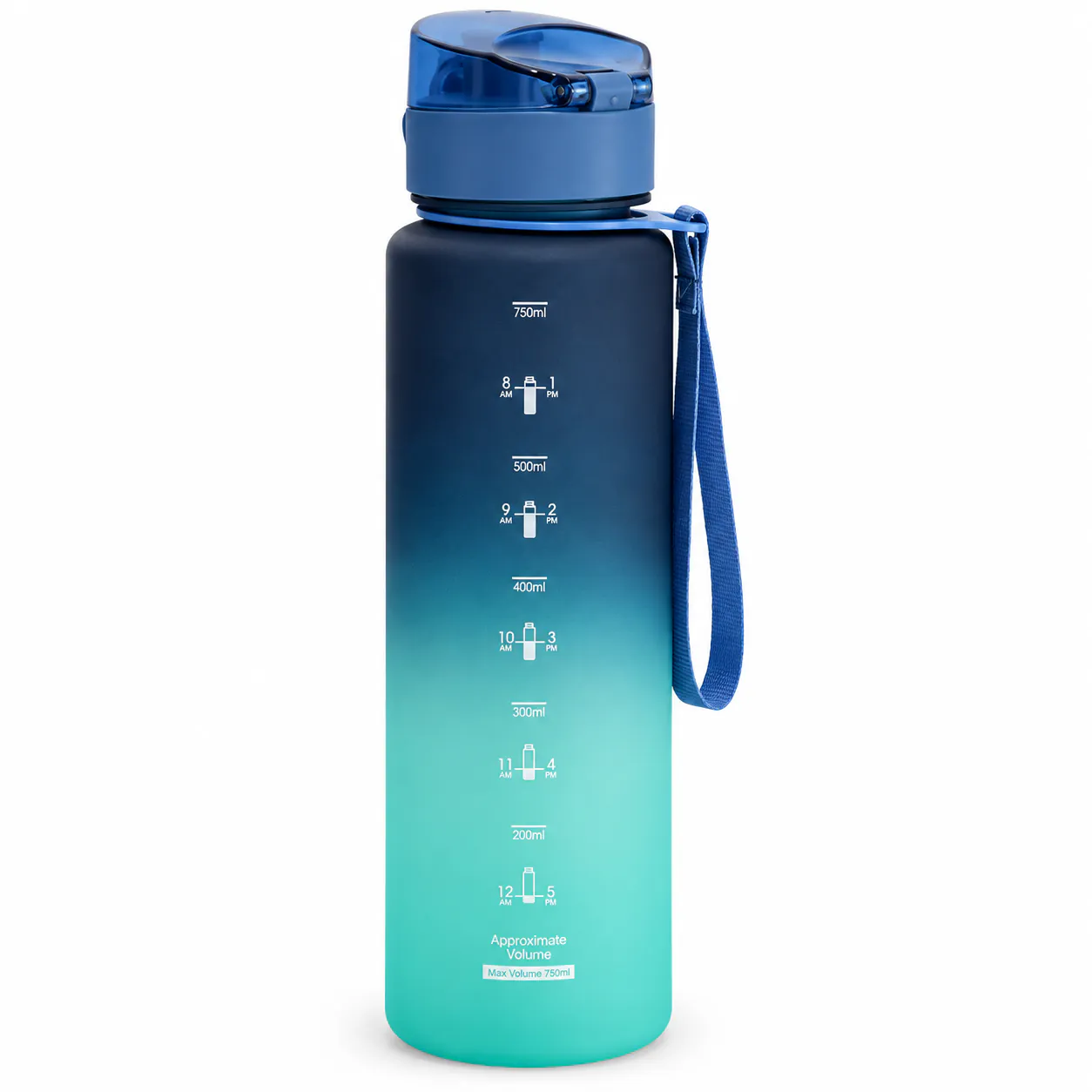 32 oz Water Bottles with Times to Drink and Straw